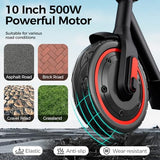 Electric Scooter for Adults, 19/25 Mph Max Speed, 21/25/35 Miles Range,350/500/600W APP Control E-Scooter with 8.5/10 Inflatable tire, Foldable Escooter with App Control, UL 2272 Certified